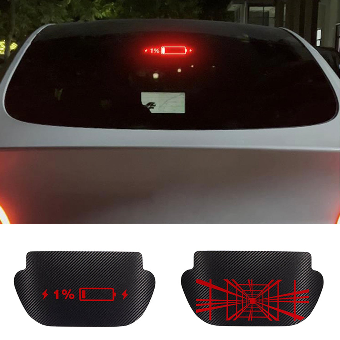 TOPABYTE High-mounted Lamp Garnish / High Brake Light Sticker for All Model 3 & Y