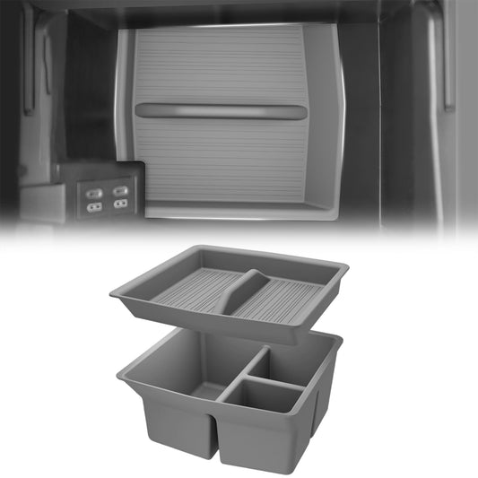 Center Console Organizer for Toyota Sienna 2021-2026 | [Lid + Box Double-Layer Storage] Silicone Material for Sienna Interior Accessories Matches Original Car Interior Color