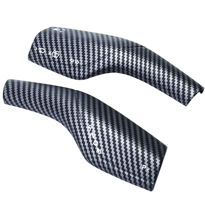 TOPABYTE Real Carbon Fiber & ABS Gear Shift Steering Lever Cover for Model 3/Y