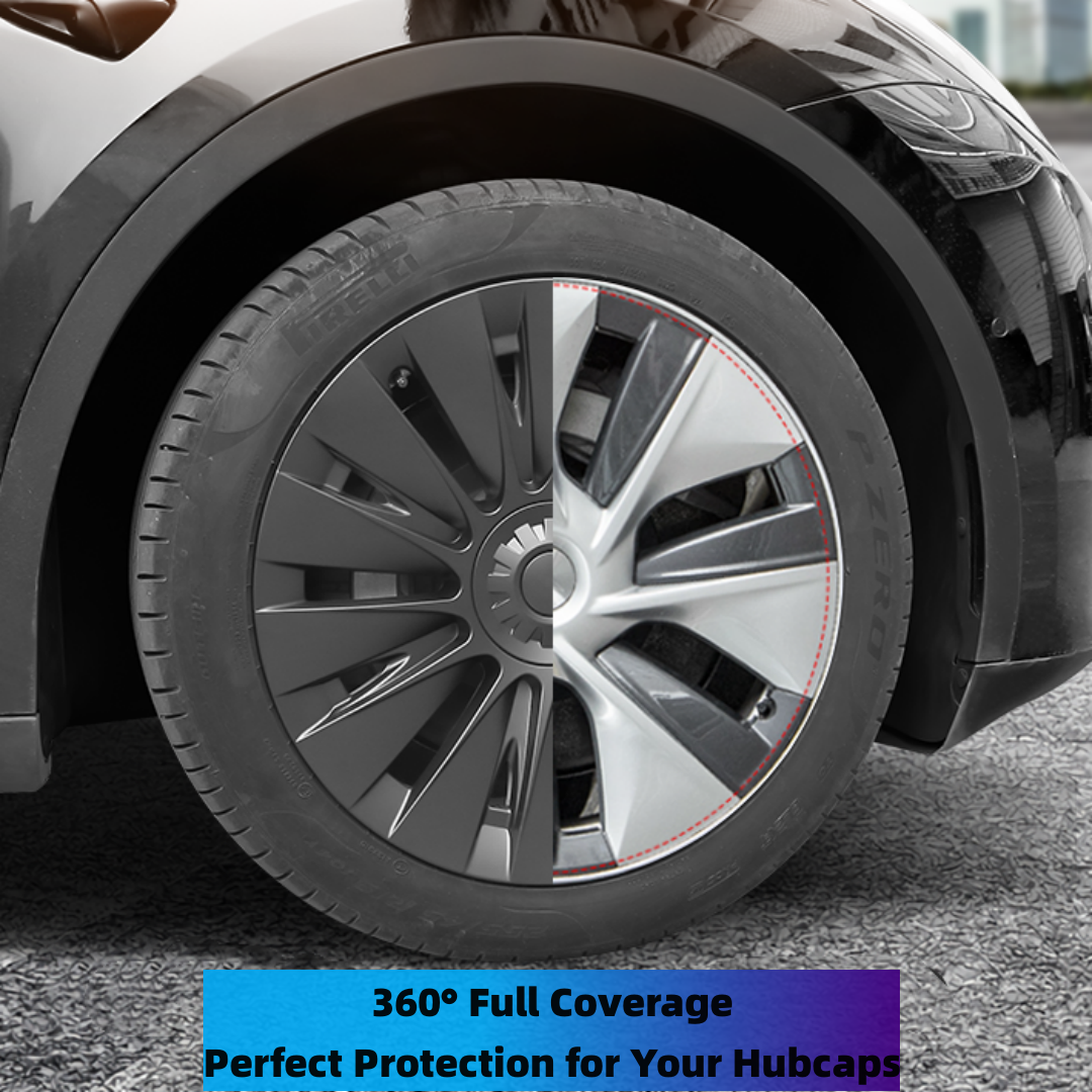 TOPABYTE 19-Inch Hubcaps 14 Spoke Full-Coverage Wheel Covers For Model Y