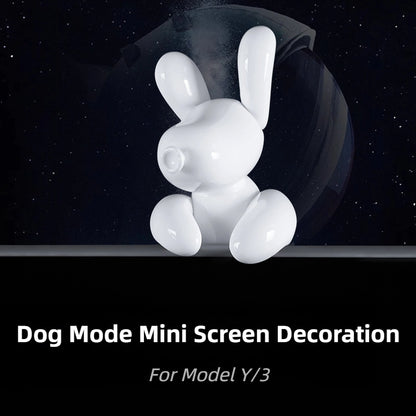 TOPABYTE Dog Mode Mini Screen Decoration Compatible with Model 3 Y 2018-2025+