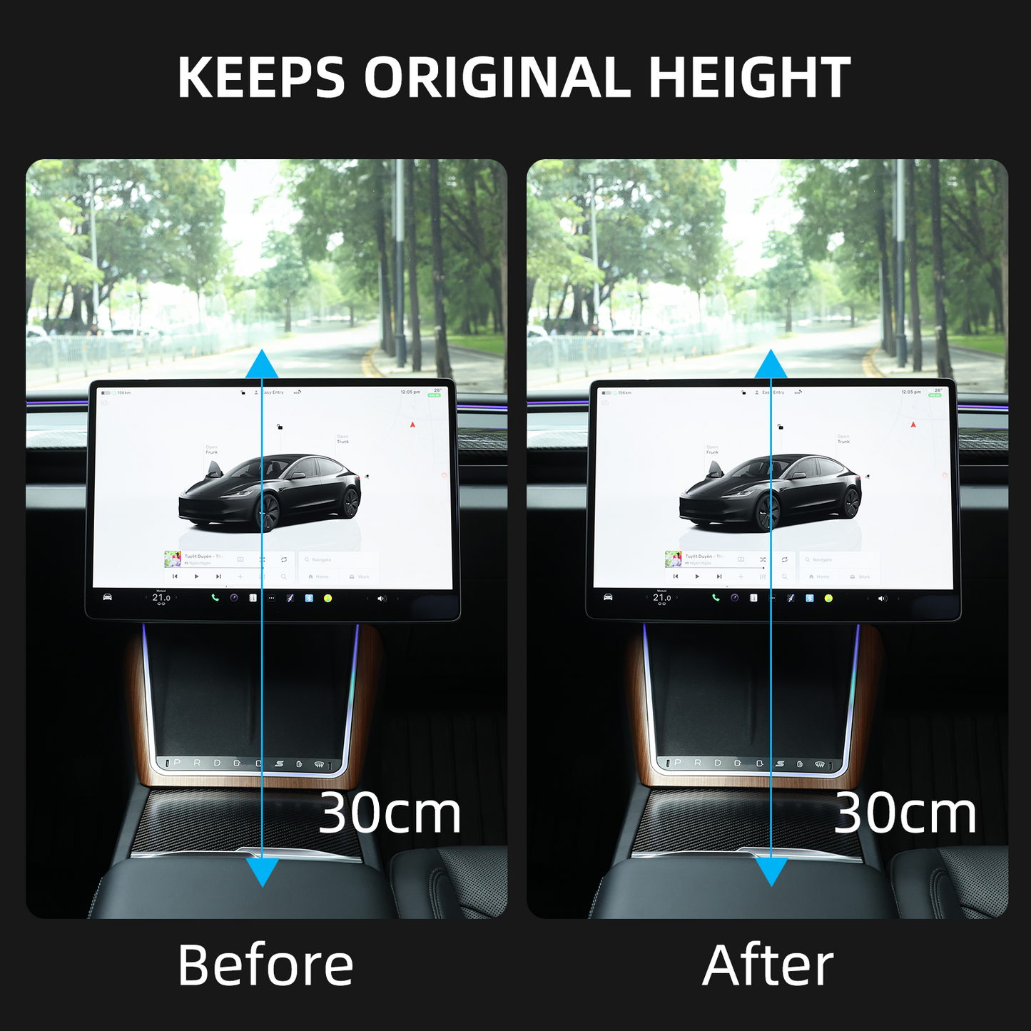 TOPABYTE Screen Swiveling Mount Left- And Right-Hand Drive for Model 3/Y Including Highland & Juniper