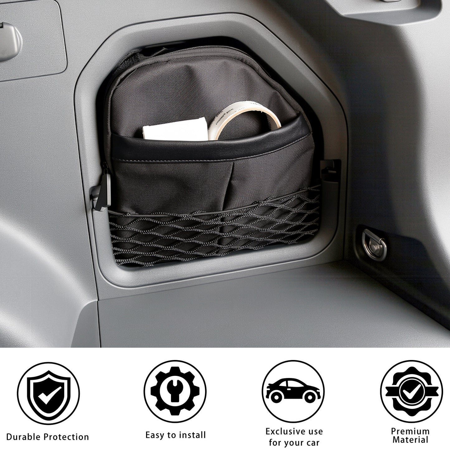 Trunk Storage Bag Suitable for Toyota RAV4 2026 accessories | Made of Oxford Cloth Material that is Durable and Attractive, Easy to Disassemble, and Keeps the Trunk Clean