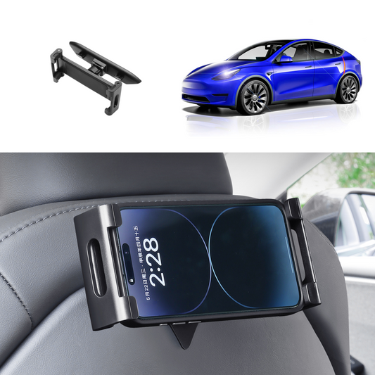 TOPABYTE Seat Back Hooks with Phone Holder for Model 3YSX (Not Sport Seats)