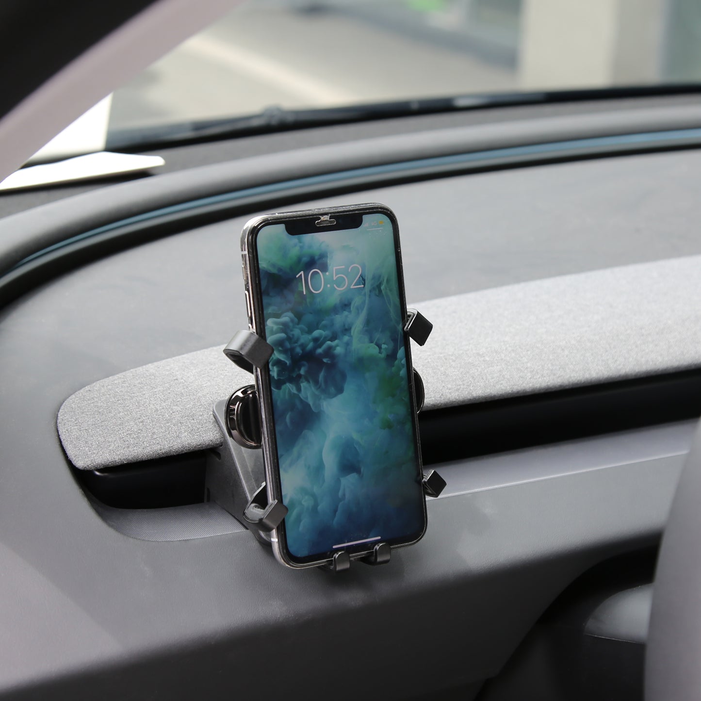 TOPABYTE Gravity Car Phone Mount for Model 3/Highland/Y Compatible with All 4-6.5 Inch Phones (Piano Black)
