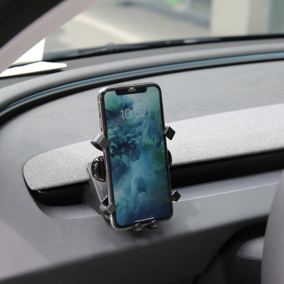 Topabyte Gravity Car Phone Mount pour le modèle 3 2017-2025 / modèle Y 2020-2024 Compatible avec tous les téléphones de 4-6,5 pouces (Black Piano)