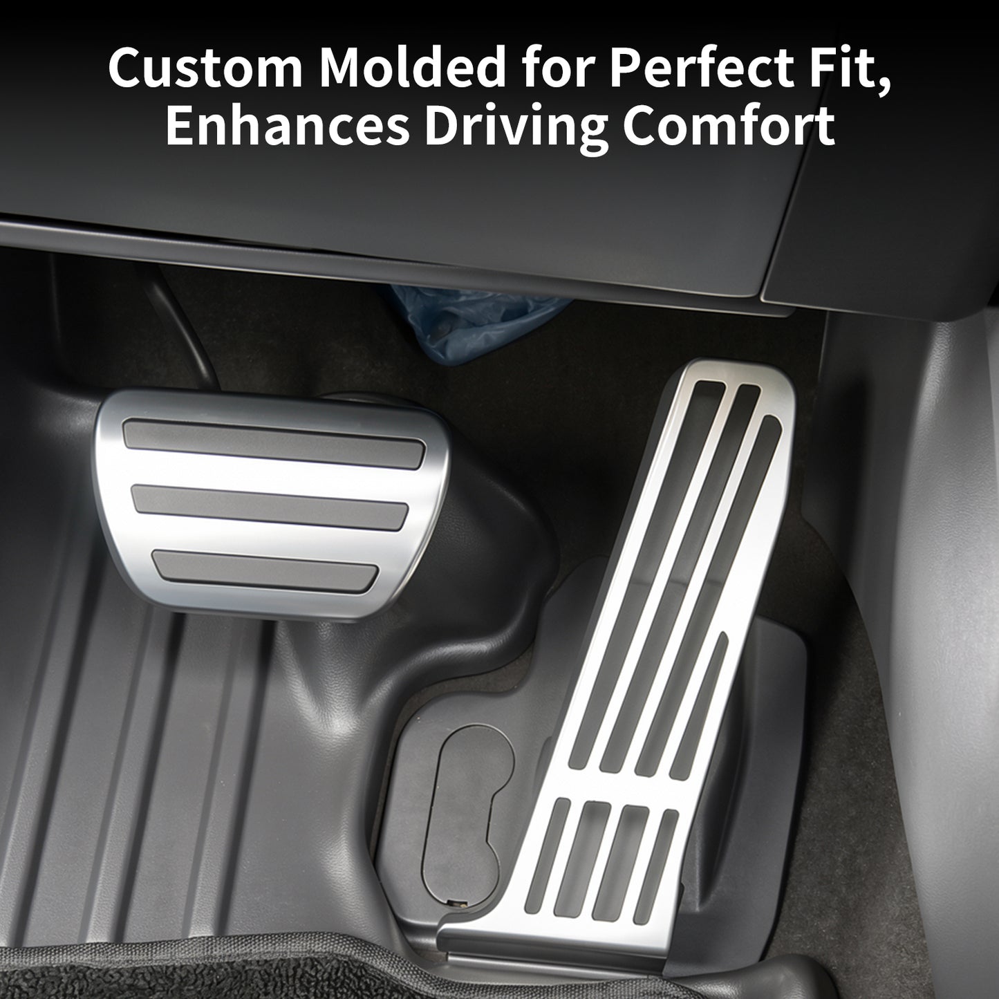 For Toyota RAV4 2026 Auto Aluminum Pedal Covers Accessories, Non-Slip Performance Foot Pedal Pads Set, Brake Accelerator Pedal Covers Compatible for Toyota RAV4 2026, Silver