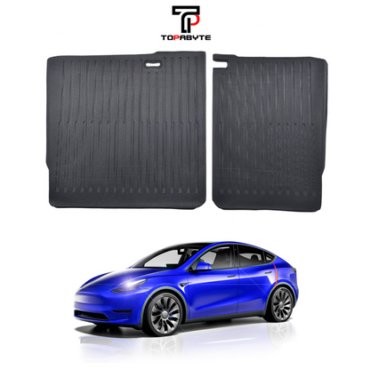 TOPABYTE Second Row Backrest Protector TPE All-Weather Mat for Model 3 2017-2023 & Highland