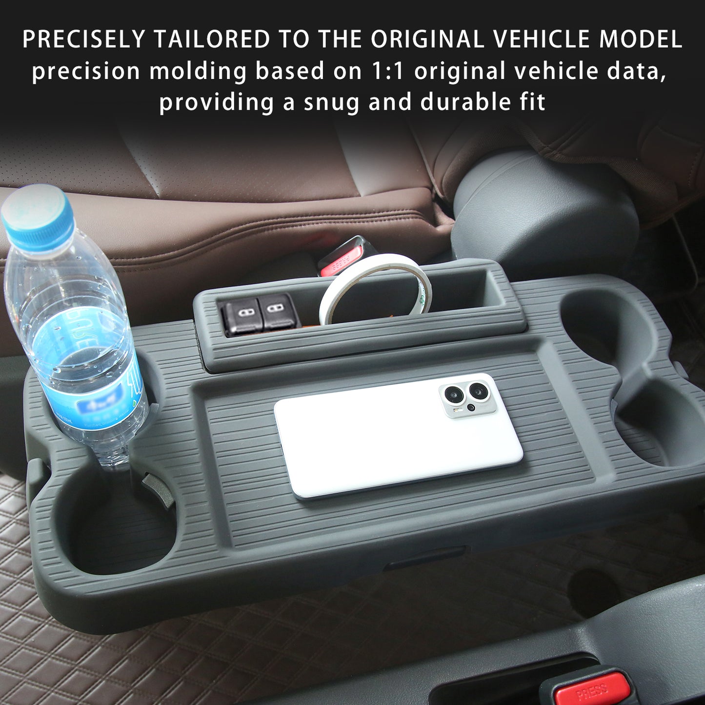Center Console Table Tray Cover for Sienna 2021 2022 2023 2024 2025,Second Row Seat Silicone Table Plate Cover for Sienna Interior Accessories,Only for Sienna LTD/Platinum