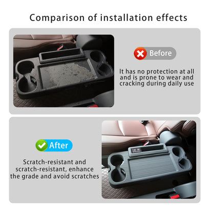 Center Console Table Tray Cover for Sienna 2021 2022 2023 2024 2025,Second Row Seat Silicone Table Plate Cover for Sienna Interior Accessories,Only for Sienna LTD/Platinum