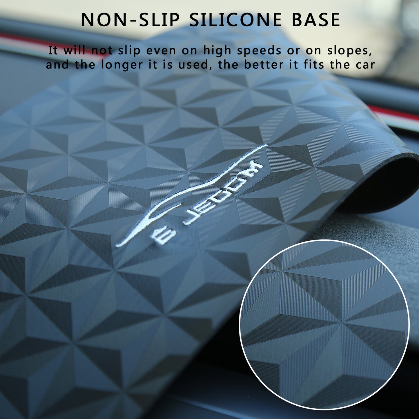 TOPABYTE Dashboard Cover for Model 3 2017-2023 Model Y 2020-2024 Premium Flannel Non-Slip Pad Dashboard Decoration