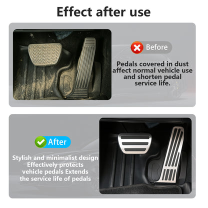 For Toyota RAV4 2026 Auto Aluminum Pedal Covers Accessories, Non-Slip Performance Foot Pedal Pads Set, Brake Accelerator Pedal Covers Compatible for Toyota RAV4 2026, Silver