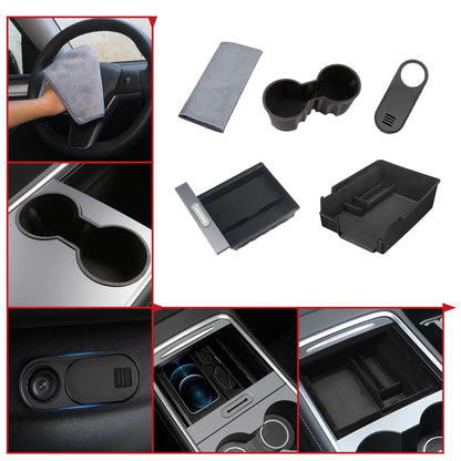 TOPABYTE Center Console Organizer Tray for Model 3 2021-2023 Before Oct. and Model Y 2021-2024