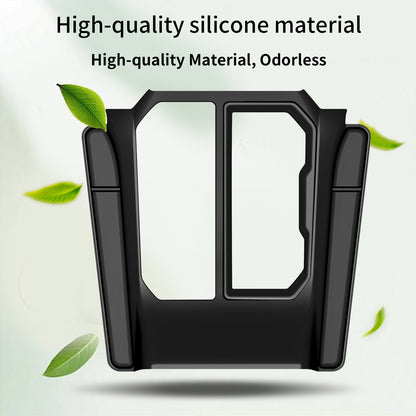 Gear Shift Panel Trim for RAV4 2026 LE/SE/XLE Premium/Woodland/XSE/Limited, Central Control Console Cover, Silicone Gear Shift Knob Cover with Organizer, Anti-Scratch Interior Accessories