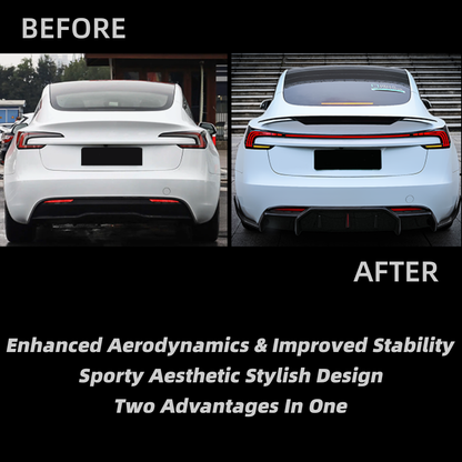 Ala spoiler posteriore Topabyte ABS con luce a LED per modello 3/Highland/Y (nero opaco)