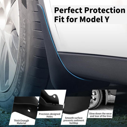 Topabyte Mud Flaps Splash Guards 4pcs per Model Y 2020-2025
