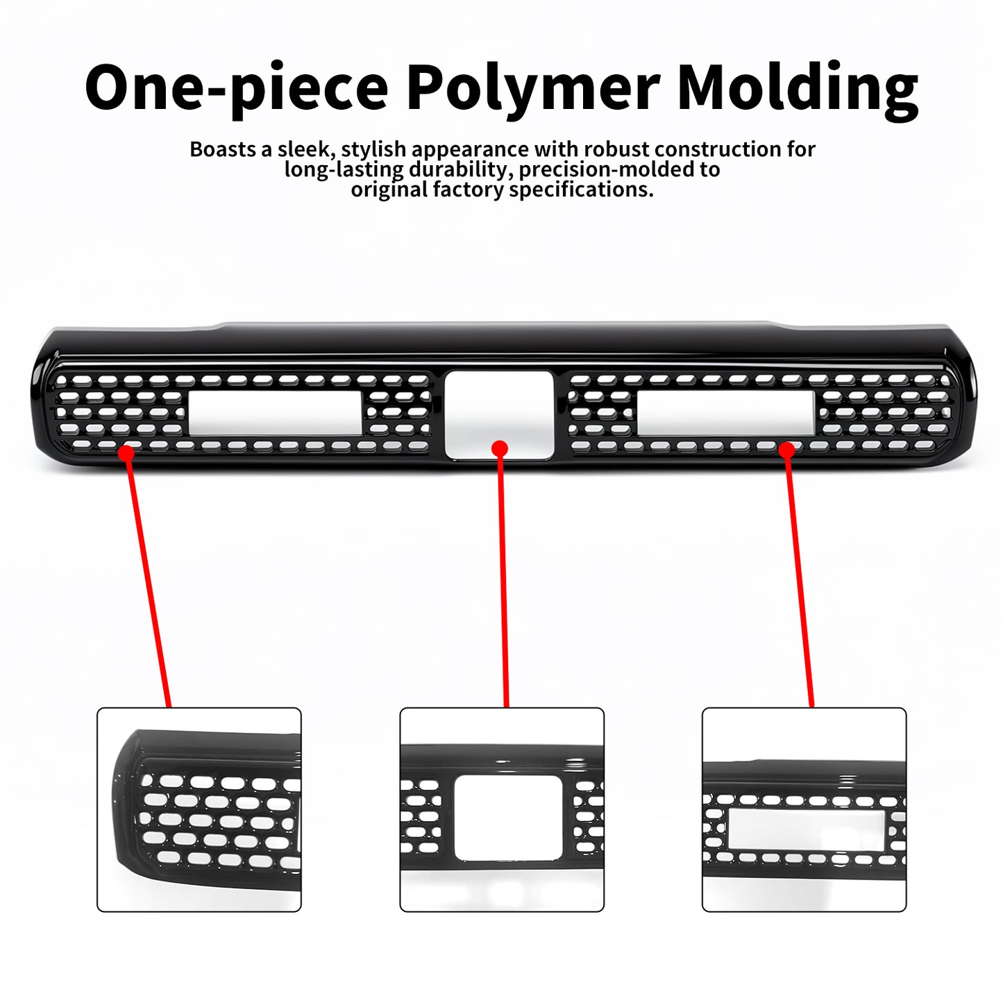 For Toyota RAV4 2026 Accessories Interior Center Console Air Conditioner Switch Button Cover Trim Central Central Air Conditioning Cover Decoration - Glossy Black