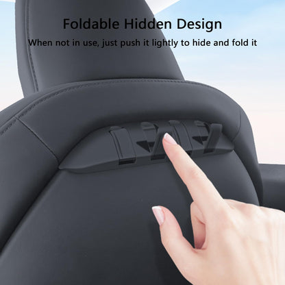 TOPABYTE Hidden Hooks for Model 3YSX Front Seat Back (2PCs)