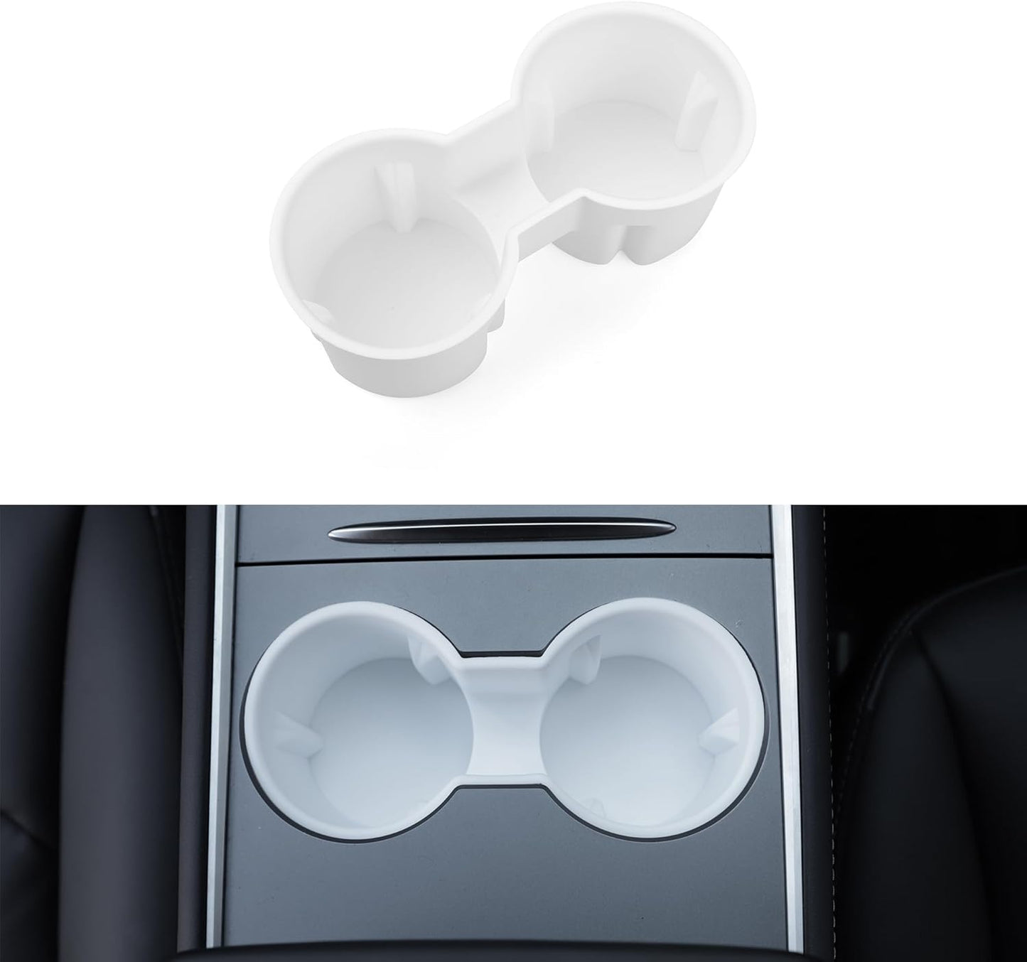 TOPABYTE Two-Cup Holder for Model 3Y Interior Center Console