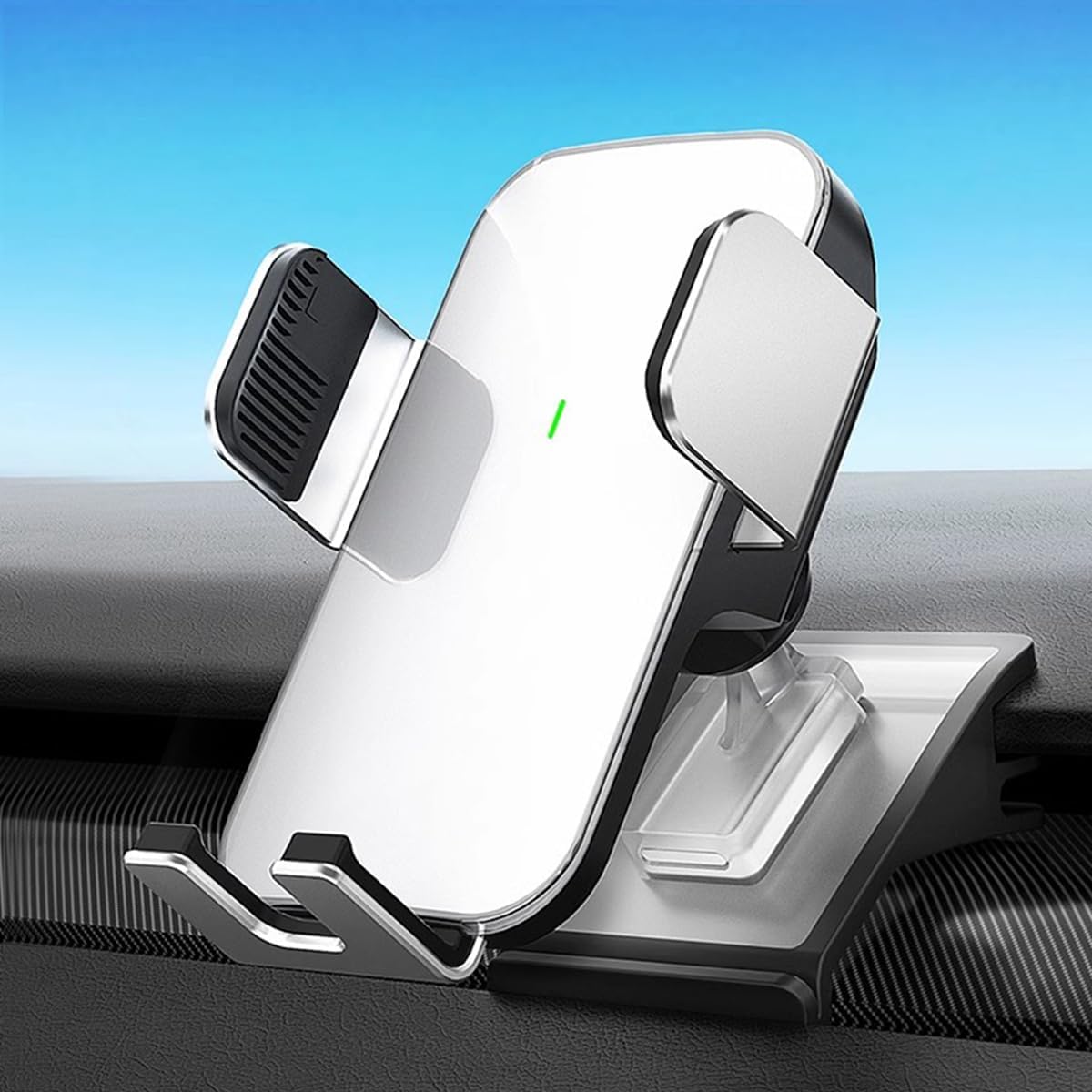TOPABYTE Electric Phone Holder with Solar Energy for Model 3/Highland/Y/Juniper