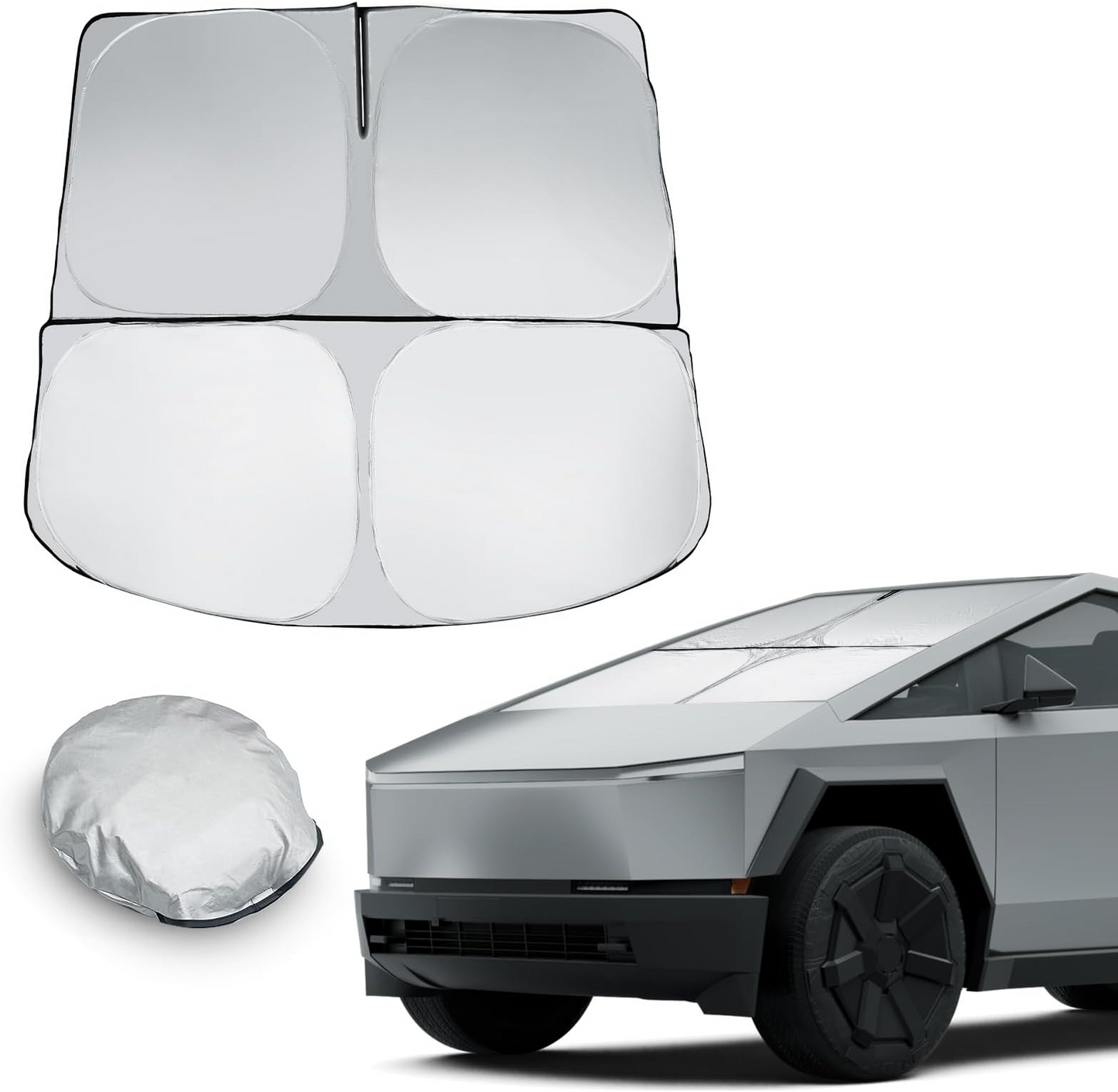 TOPABYTE Glass Roof & Windshield Sunshade Ice Crystal Net for 2024 Cybertruck