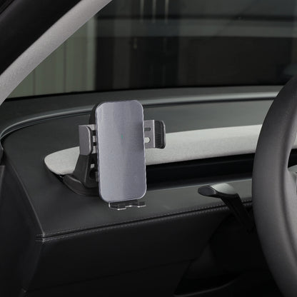 TOPABYTE Electric Phone Holder with Solar Energy for Model 3/Highland/Y/Juniper