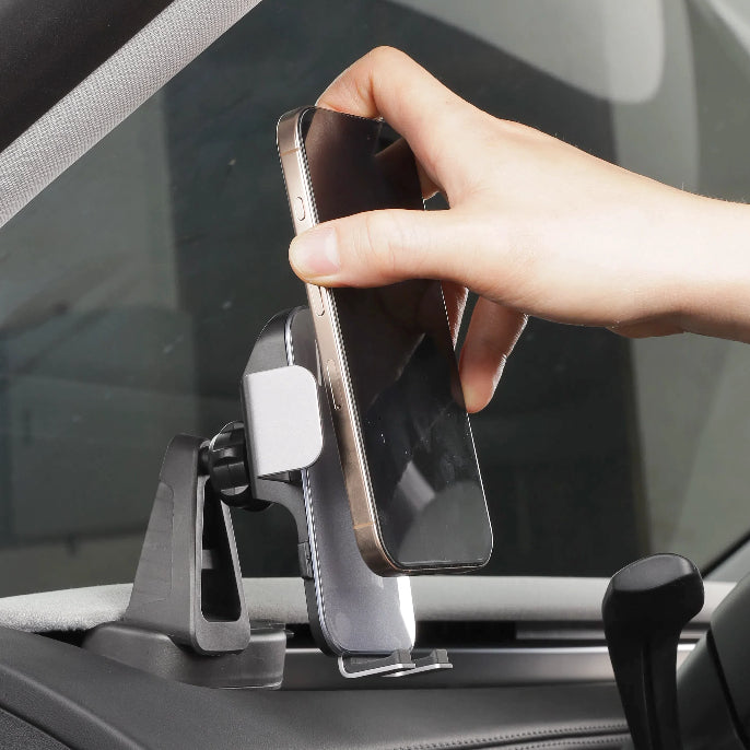 TOPABYTE Electric Phone Holder with Solar Energy for Model 3/Highland/Y/Juniper