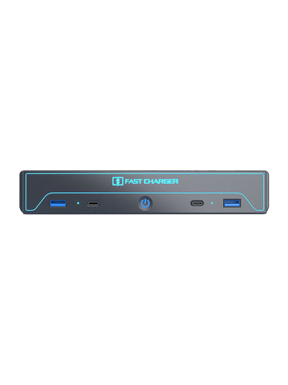 TopAbyte Center Console USB Hub Station com luz ambiente para o Modelo Y Juniper e Modelo 3 Highland