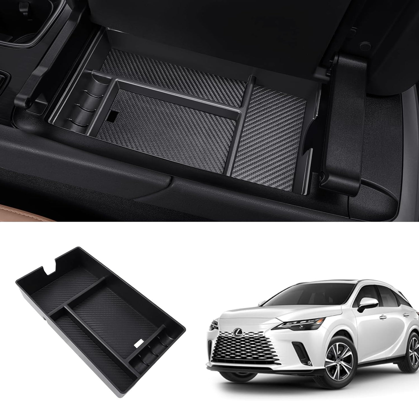 TOPABYTE Organizer per bracciolo console centrale compatibile con Lexus NX 2022-2024 (1 confezione)