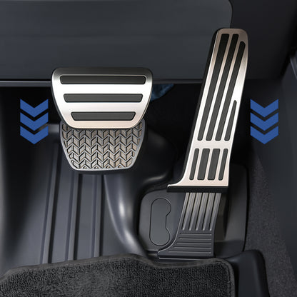 For Toyota RAV4 2026 Auto Aluminum Pedal Covers Accessories, Non-Slip Performance Foot Pedal Pads Set, Brake Accelerator Pedal Covers Compatible for Toyota RAV4 2026, Silver