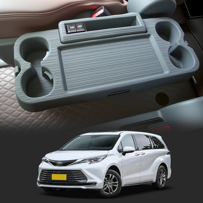 Center Console Table Tray Cover for Sienna 2021 2022 2023 2024 2025,Second Row Seat Silicone Table Plate Cover for Sienna Interior Accessories,Only for Sienna LTD/Platinum