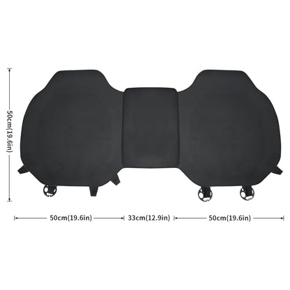 TOPABYTE Black & White Ultra-Thin Car Seat Cushion Breathable Leather Universal for Most Cars