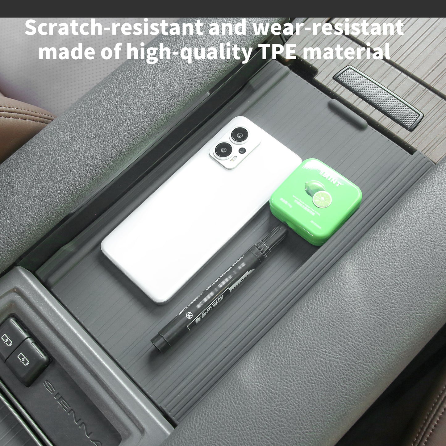 Center Console Cover for Sienna 2021 2022 2023 2024 2025 2026 Sienna Accessories,Silicone Armrest Cover Interior Accessories