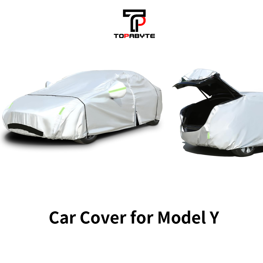 Topabyte Car Cover Waterproof Sedan Cover para el Modelo 3 2017-2025 Highland & Model Y 2020-2025 Enbito