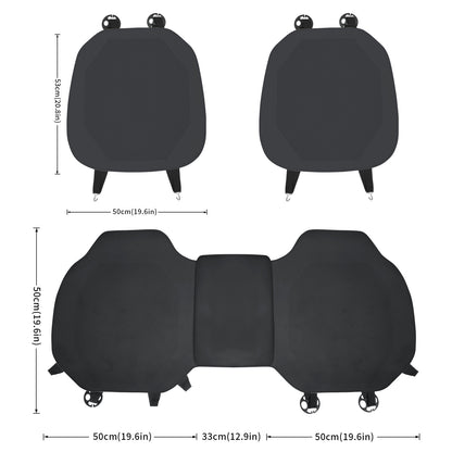 TOPABYTE Black & White Ultra-Thin Car Seat Cushion Breathable Leather Universal for Most Cars