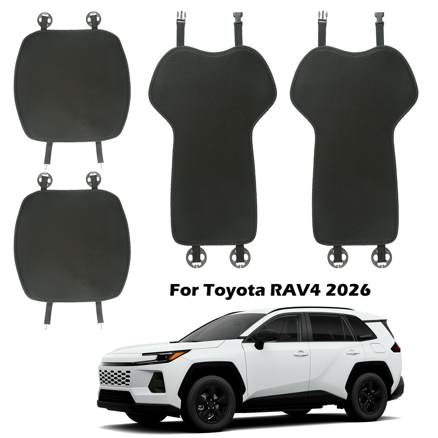 Ice Silk Rear Seat Cushion for Toyota RAV4 2026 2025-2019 Car seat Protection Cover Soft and Non-Slip Car Seat Protector for RAV4 2026 2025-2019 Launch Series Accessories