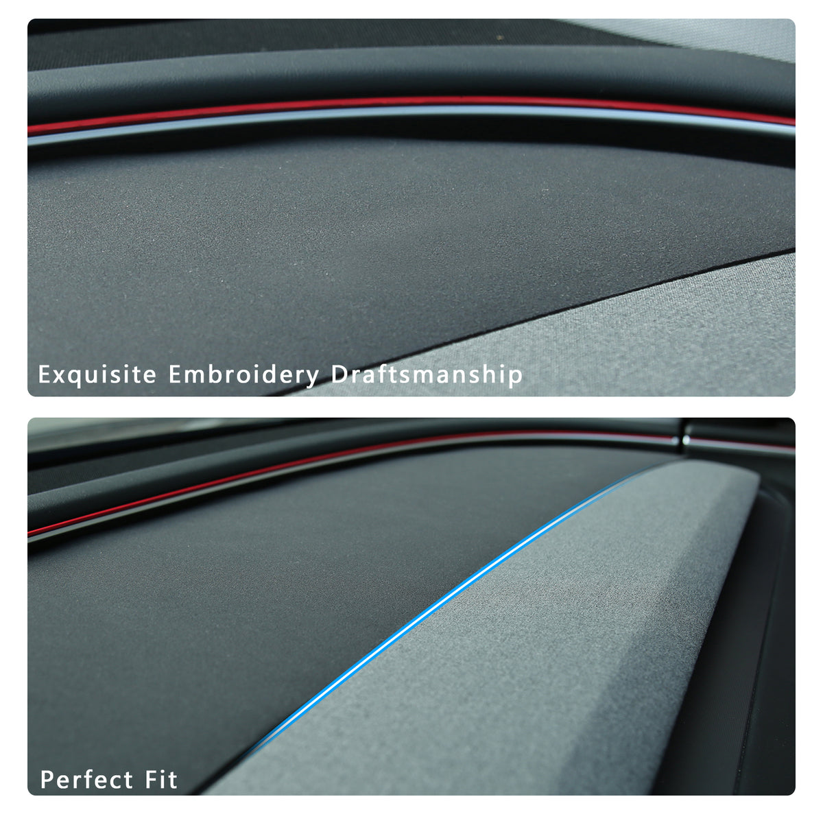 TOPABYTE Dashboard Mat for Model 3 Highland Premium Flannel / Suede Sun Protection