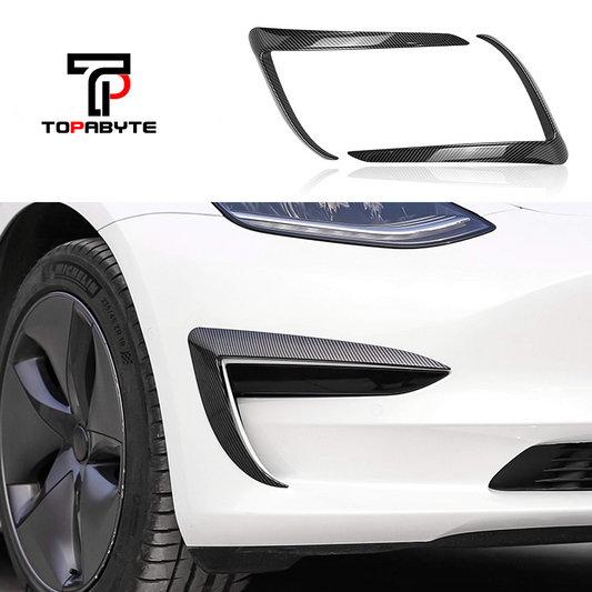 TOPABYTE Front Fog Light Trim Cover For Model 3 Y (Not Highland)