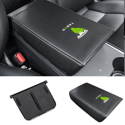 TOPABYTE Armrest Cover With Silicone Wireless Charging Mat For Model Y 3