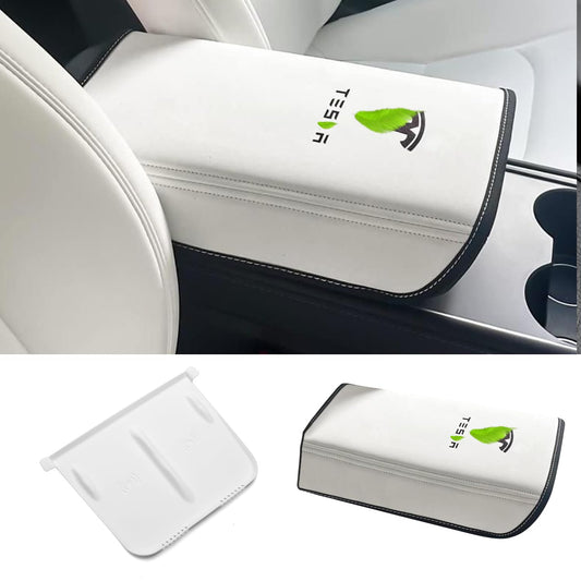 TOPABYTE Armrest Cover With Silicone Wireless Charging Mat For Model Y 3