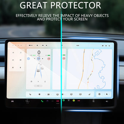 TOPABYTE Center Console Accessories Set - Cup Holder, Screen Edge Protector, Wireless Charger Mat Silicone For Model 3/Highland/Y