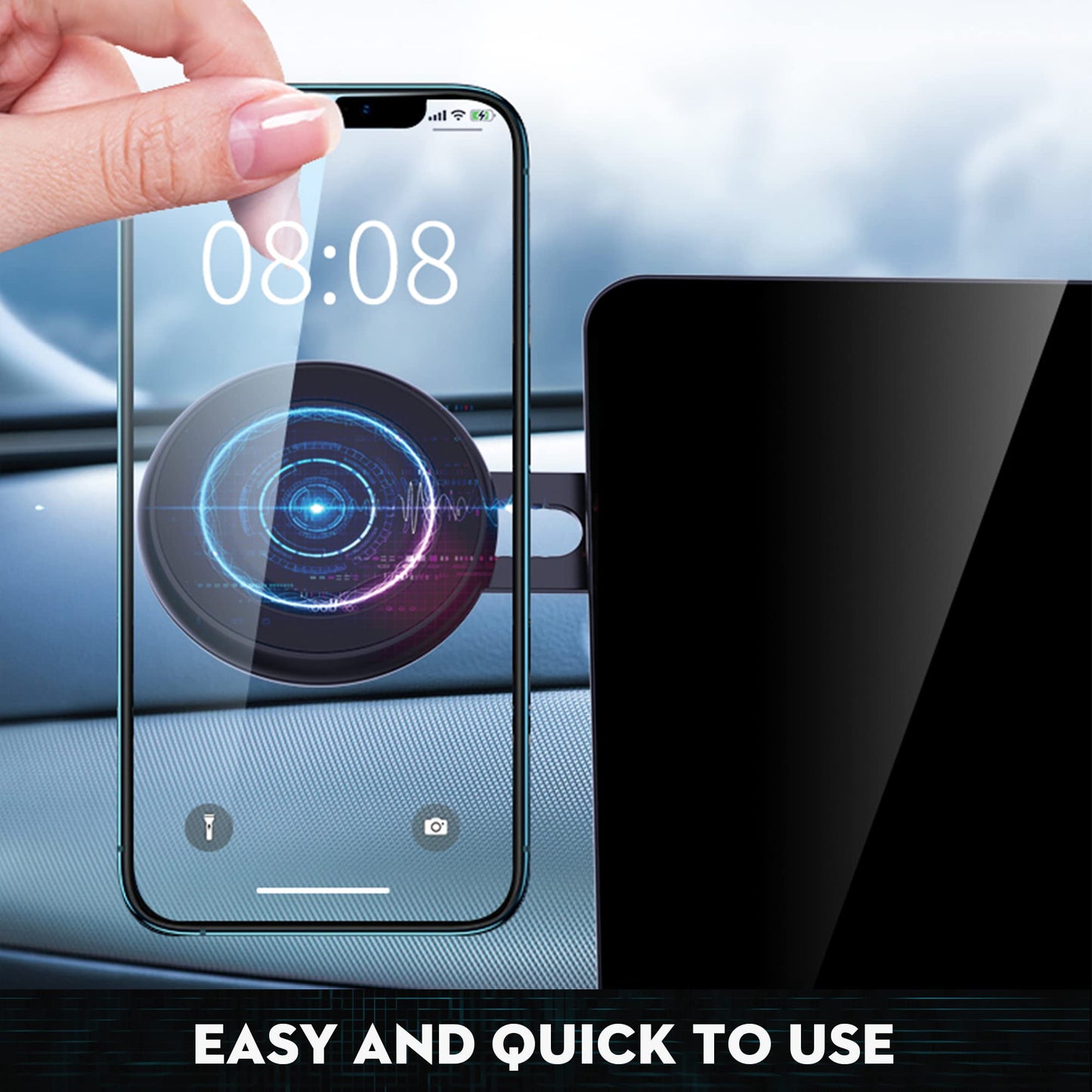 TOPABYTE Magnetic Retractable Car Phone Holder