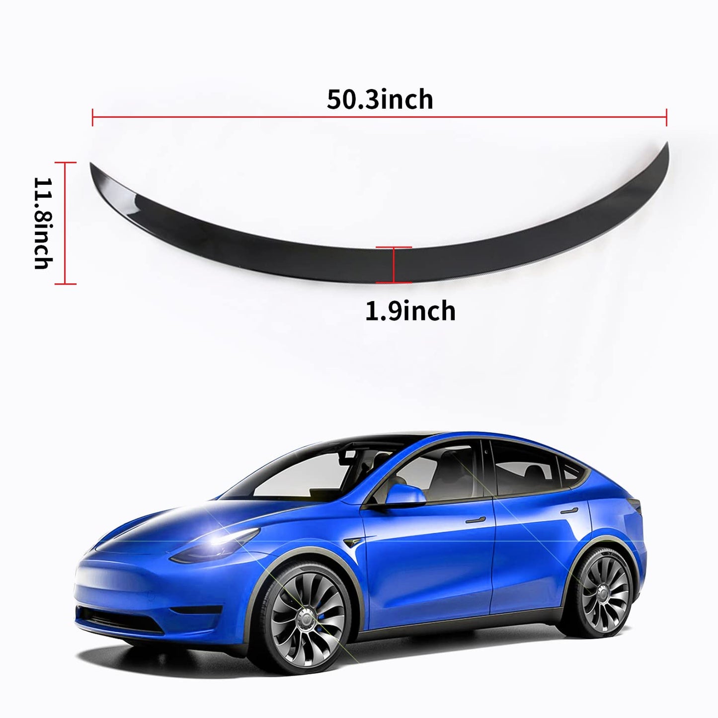 TOPABYTE Rear Spoiler Wing Lip for Model 3 2017-2023 & Model Y 2020-2024