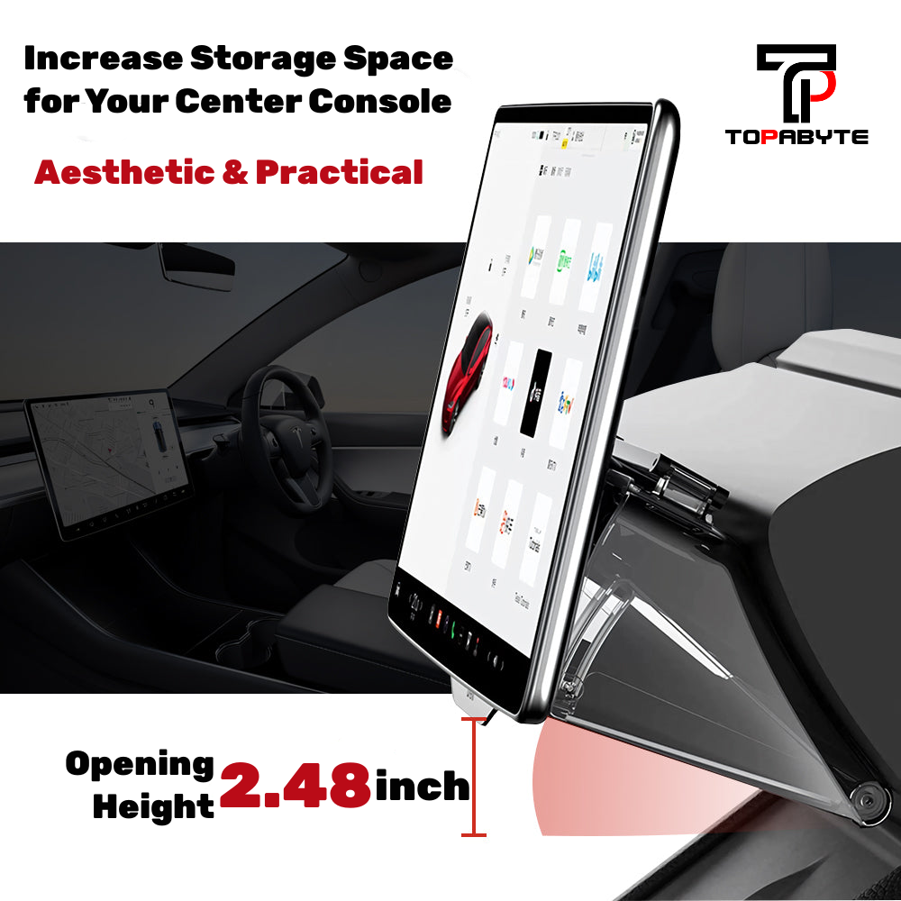 TOPABYTE Storage Box Under Screen for Model 3/Highland/Y/Juniper