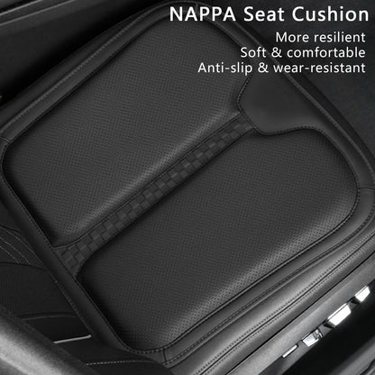 TOPABYTE Cojín de asiento de cuero NAPPA para coche para el modelo Y/3/S/X Cybertruck
