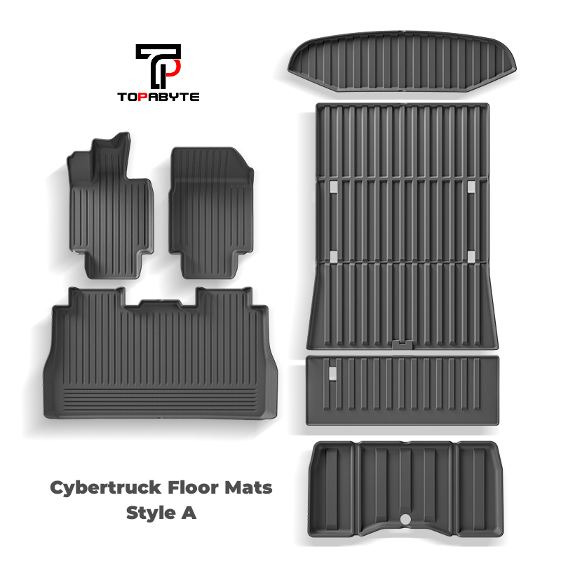 TOPABYTE TPE Floor Mats and Front Rear Trunk Bed Mats For Cybertruck