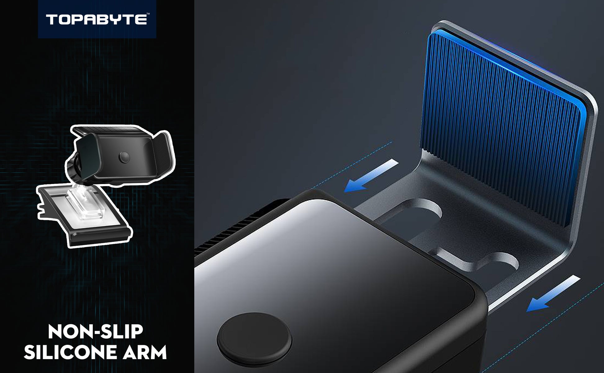 TOPABYTE Electric Phone Holder with Solar Energy for Model Y 3