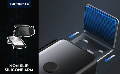 TOPABYTE Electric Phone Holder with Solar Energy for Model 3/Highland/Y