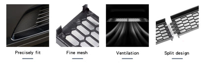 TOPABYTE Frontgrill-Netzschutznetz für Modell Y 2020–2024, segmentiertes Anti-Blätter-Insektenschutz