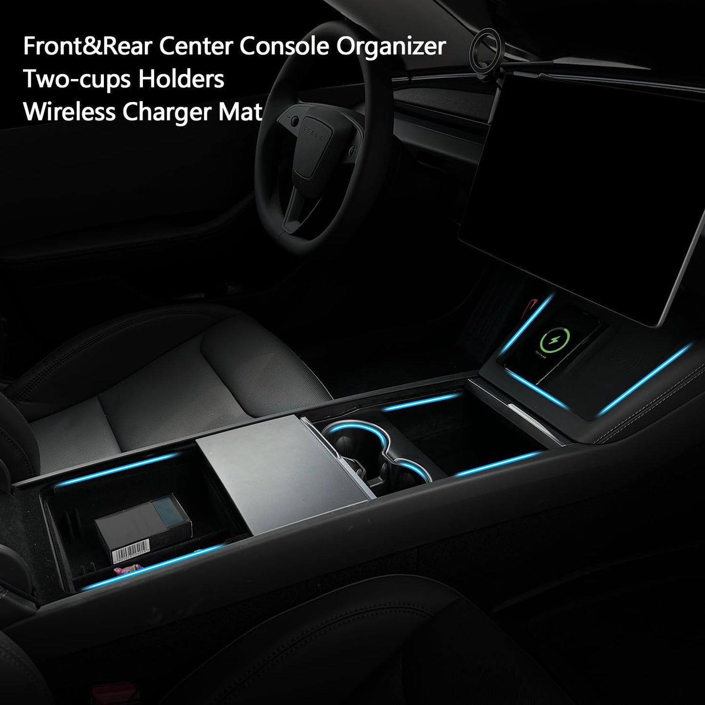 TOPABYTE Center Console Organizer for 2024 Model 3 Highland